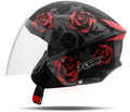 CASCO PROTORK NEW LIBERTY 3 FLOWER MATE ROJO/NEGRO