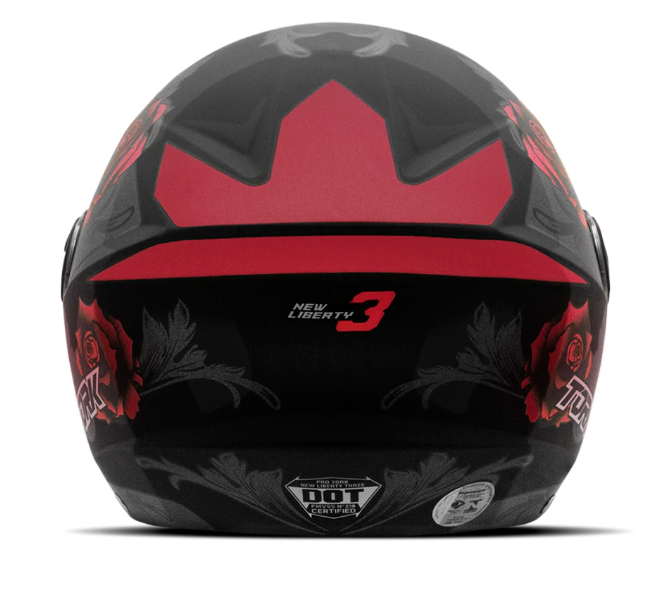 CASCO PROTORK NEW LIBERTY 3 FLOWER MATE ROJO/NEGRO