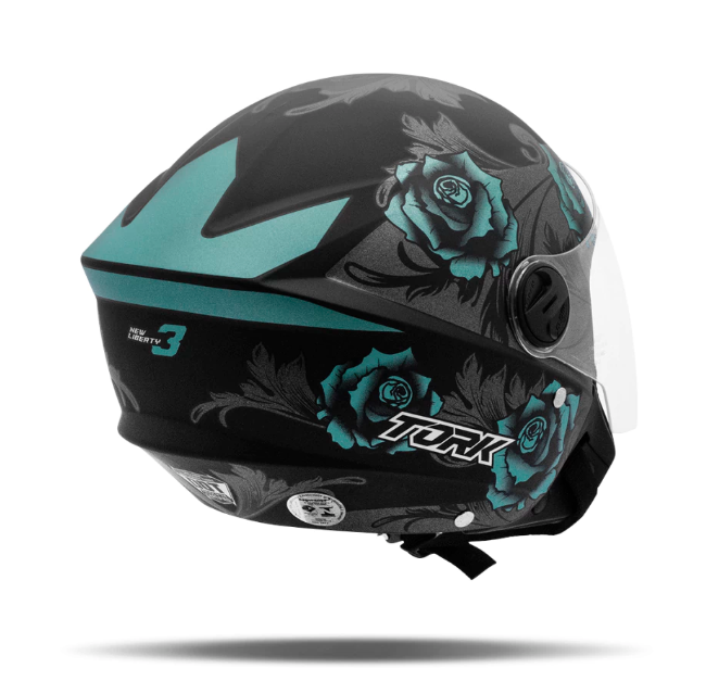 CASCO PROTORK NEW LIBERTY 3 FLOWER MATE TALLE AZUL/NEGRO