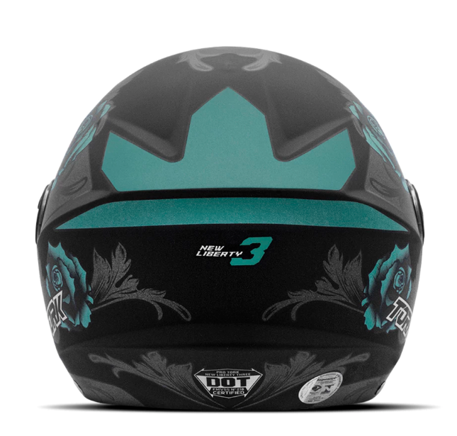 CASCO PROTORK NEW LIBERTY 3 FLOWER MATE TALLE AZUL/NEGRO