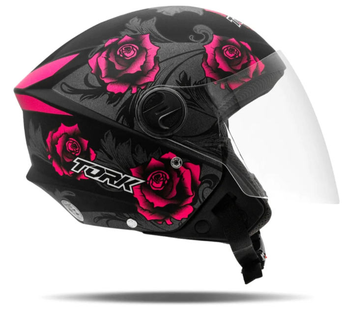 CASCO PROTORK NEW LIBERTY 3 FLOWER MATE TALLE ROSA/NEGRO