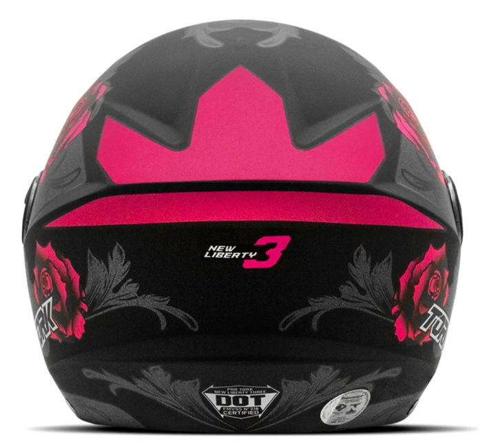 CASCO PROTORK NEW LIBERTY 3 FLOWER MATE TALLE ROSA/NEGRO