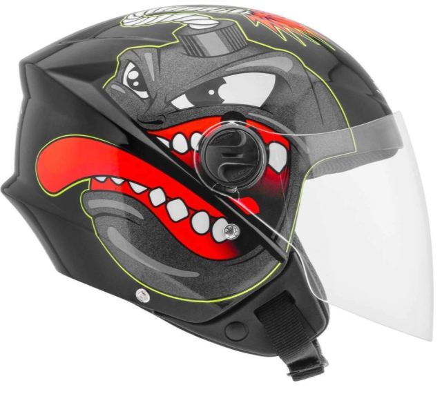 CASCO PROTORK NEW LIBERTY 3 BOMBA NEGRO BRILLO