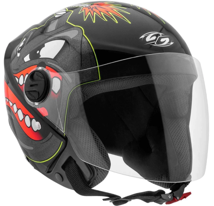 CASCO PROTORK NEW LIBERTY 3 BOMBA NEGRO BRILLO