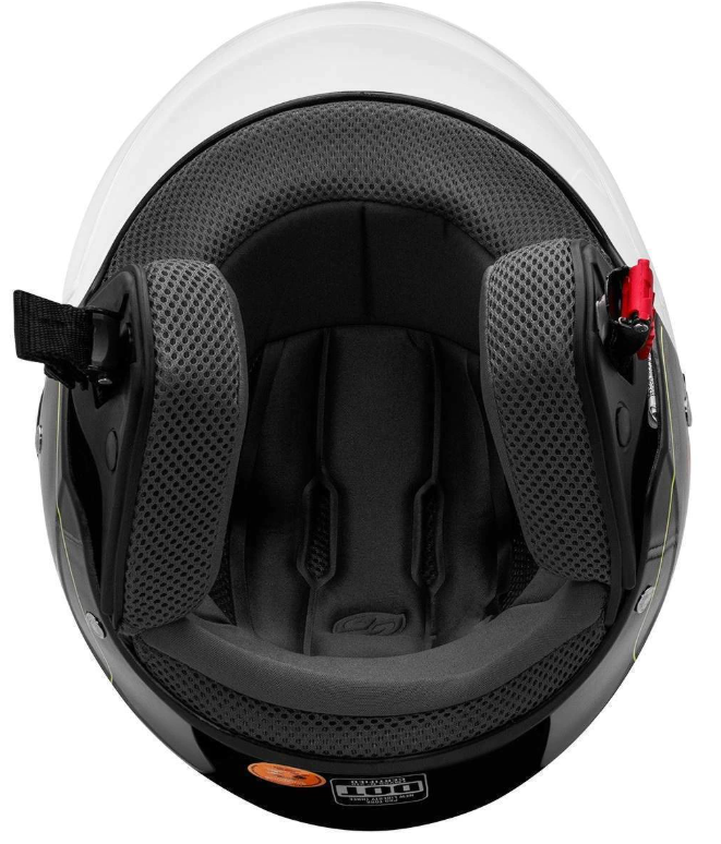 CASCO PROTORK NEW LIBERTY 3 BOMBA NEGRO BRILLO