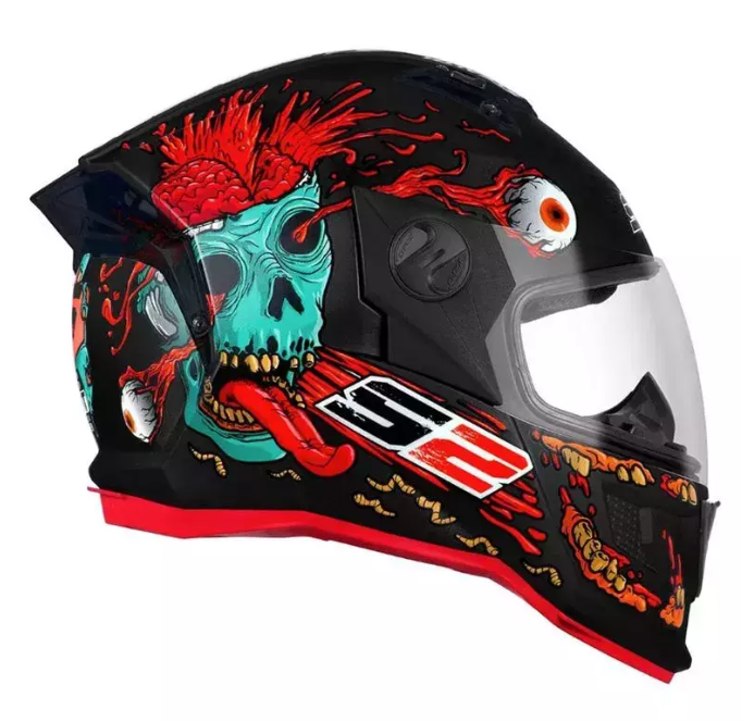 CASCO PROTORK STEALTH ZOMBIE NEGRO BRILLO