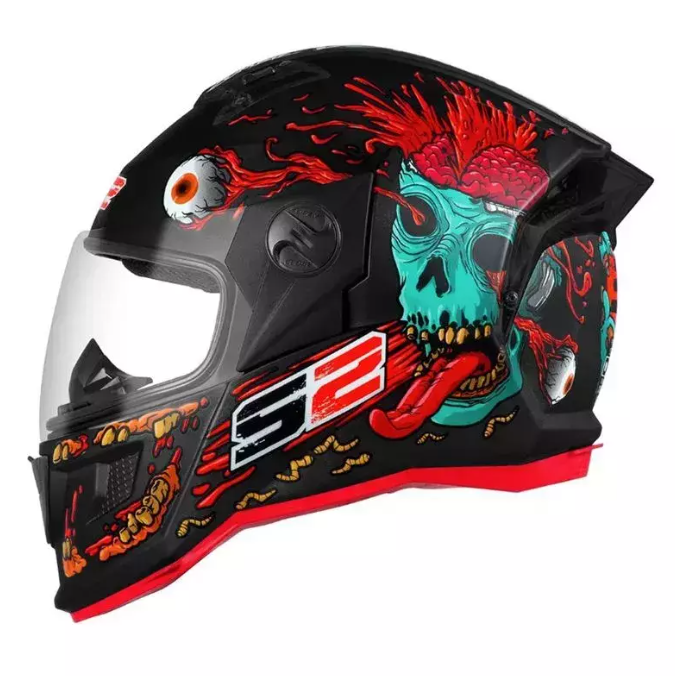 CASCO PROTORK STEALTH ZOMBIE NEGRO BRILLO